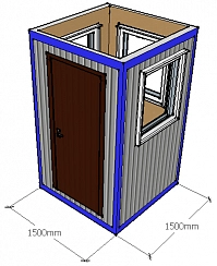 Пост охраны, кпп 1,5 х 1,5 м