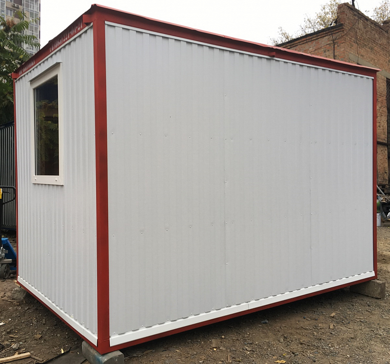 Дачный вагончик 4 метра с двумя окнами